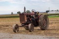 Metal Wheels on Farm Tractor Royalty Free Stock Photo