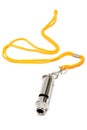 Metal whistle Royalty Free Stock Photo