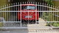 Metal gate of private garage