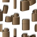 Metal windproof lighter pattern Royalty Free Stock Photo