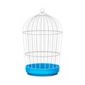 Metal Wire Cage for Pet Like Birds Vector Illustration Royalty Free Stock Photo