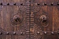 Metal and wooden ancient chinese doors