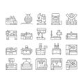 Metal Working Machine Collection Icons Set Vector . Royalty Free Stock Photo