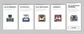 Metal Working Machine Onboarding Icons Set Vector
