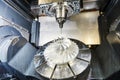 Metal working on milling machine tool