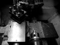 Metal workshop: lathe detail - h Royalty Free Stock Photo