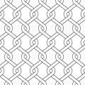 Metal woven fence seamless pattern. Flat vector illustration. Royalty Free Stock Photo