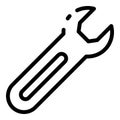 Metal wrench icon, outline style Royalty Free Stock Photo