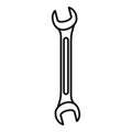 Metal wrench icon, outline style Royalty Free Stock Photo