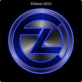 Metal ZClassic ZCL coin witn blue neon glow.