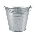 Metal zinc bucket isolated Royalty Free Stock Photo