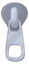 Metal zip puller cartoon icon. Tailor clasp Royalty Free Stock Photo