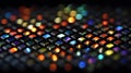 Metalens array shifting colors under vibrant light Royalty Free Stock Photo