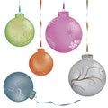 Metalic color christmas balls