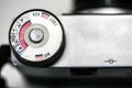 Metalic Exposure Dial System of very Old Film Camera, Close up M Royalty Free Stock Photo