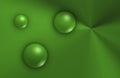 Greenish Spheres floating in space.