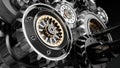 Metalic Gears Set 3d render Royalty Free Stock Photo