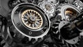 Metalic Gears Set 3d render Royalty Free Stock Photo