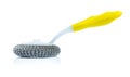 Metalic kitchen scrubbrush isolated Royalty Free Stock Photo