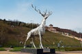 Metalic sculpture, Deer, the symbol of Nizhny Novgorod