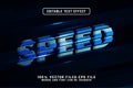 metalic speed 3d editable text effect premium vectors