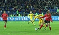 Metalist vs Metalurh Zaporizhya soccer match Royalty Free Stock Photo