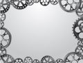 Metall background with gears