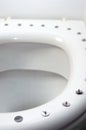 Metall circle sharp buttons on the top of toilet Royalty Free Stock Photo