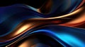 Metallic abstract wavy liquid background, layout design tech innovation Royalty Free Stock Photo