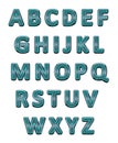 Metallic alphabet.