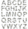 Metallic alphabet Royalty Free Stock Photo