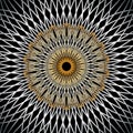 Metallic Art Deco Sunburst Pattern