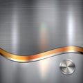 Metallic background brushed polished steel texture, created with gradient mesh.