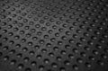 Metallic background with dot pattern. Selective focus. Industrial, abstract background.