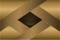 Metallic background.Gold with carbon fiber texture.Dark space golden metal technology concept Royalty Free Stock Photo