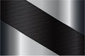 Metallic background.Gray and silver with carbon fiber texture.Metal technology concep Royalty Free Stock Photo