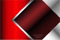 Metallic background.Red and silver with dark space.Arrow shape metal technology concept Royalty Free Stock Photo