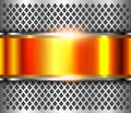 Metallic background silver orange