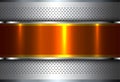 Metallic background silver orange