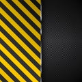 Metallic background with yellow and black stripes Royalty Free Stock Photo