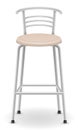 Metallic bar chair stool vector illustration