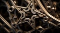 metallic bike chain star Royalty Free Stock Photo