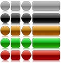 Metallic blank buttons Royalty Free Stock Photo