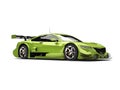 Metallic bright green modern super sports car Royalty Free Stock Photo