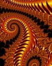 Metallic Bronze Fractal Snakes Royalty Free Stock Photo