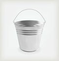 Metallic bucket Royalty Free Stock Photo