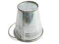 Metallic bucket against the white Royalty Free Stock Photo