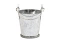 Metallic bucket on white Royalty Free Stock Photo