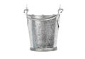 Metallic bucket on white Royalty Free Stock Photo