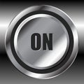 Metallic on button Royalty Free Stock Photo